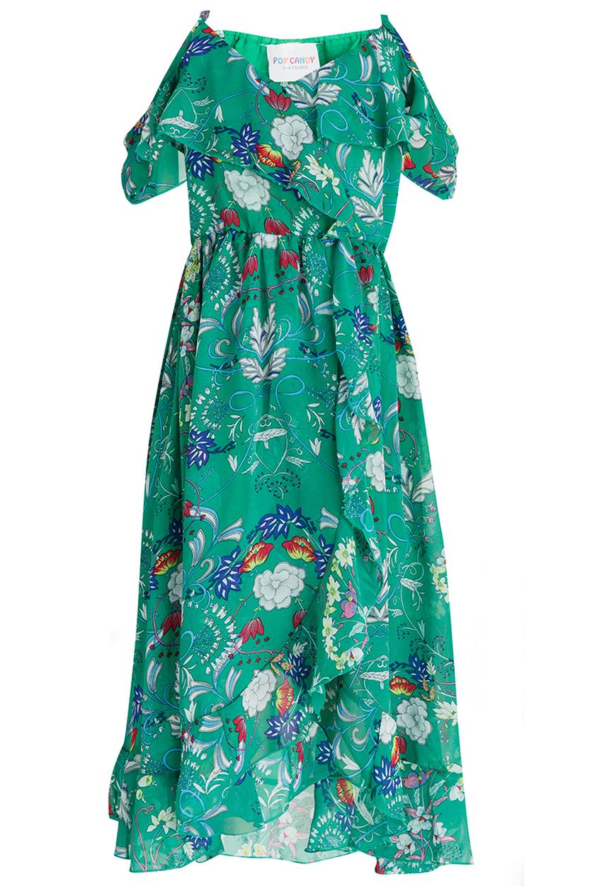 Pop Candy - Cold Shoulder Maxi Dress Multi-colour