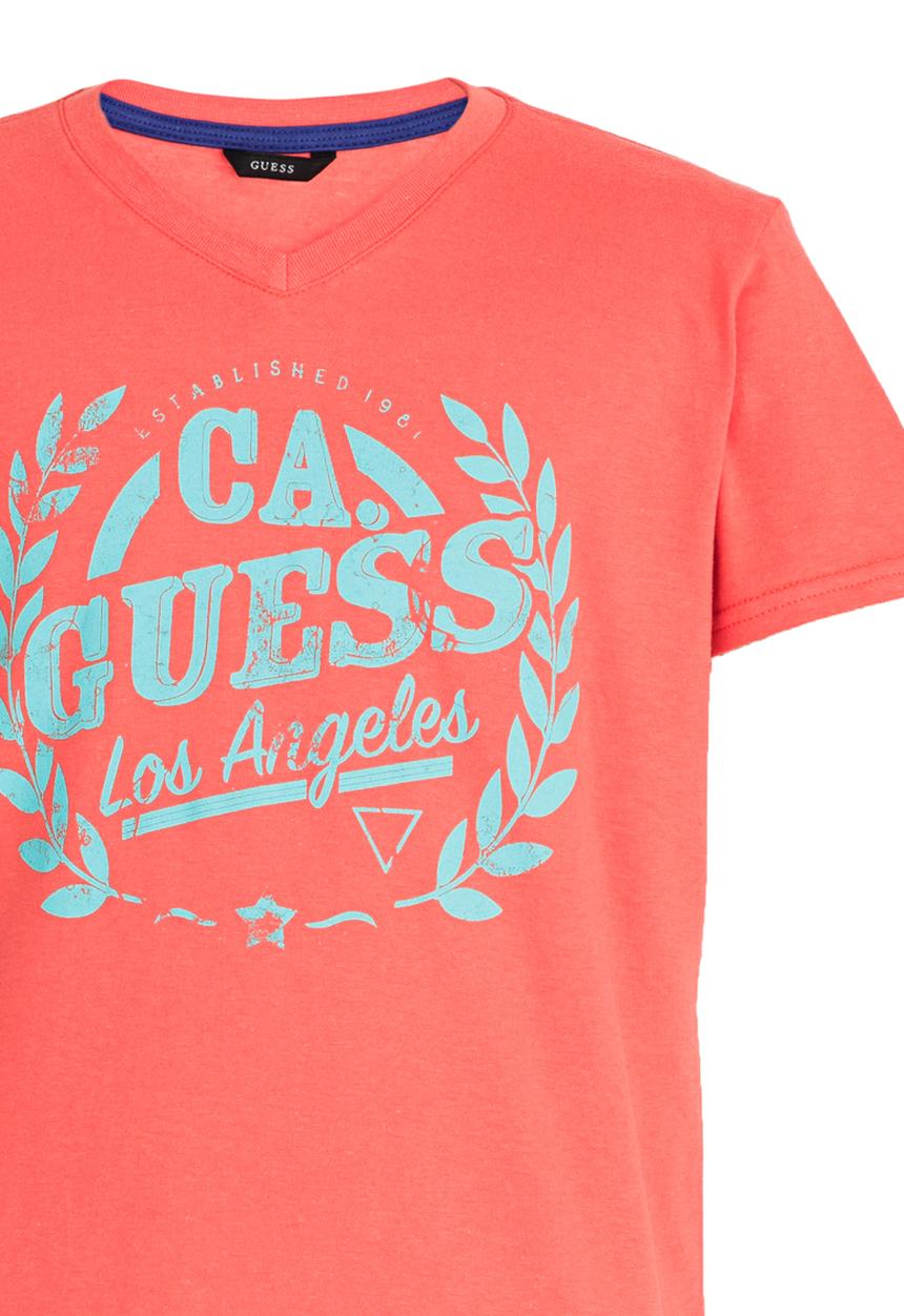 GUESS - S/S Wreath Tee Orange