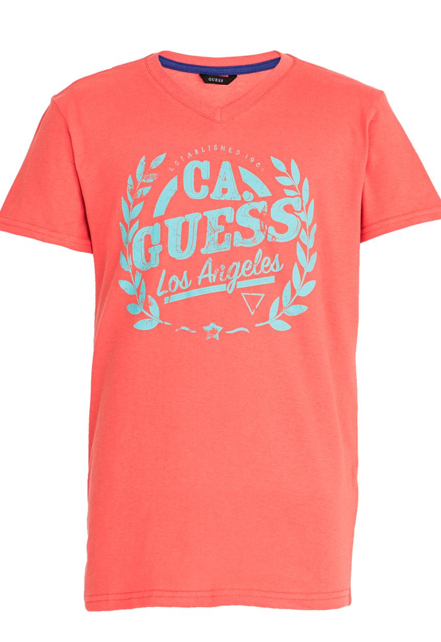 GUESS - S/S Wreath Tee Orange