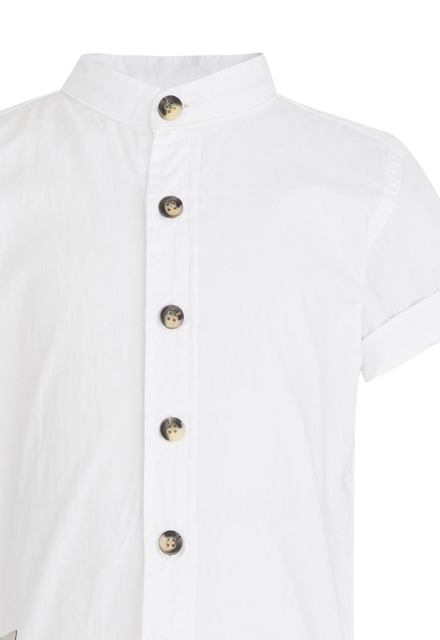 Pop Candy - Button Through Shirts White