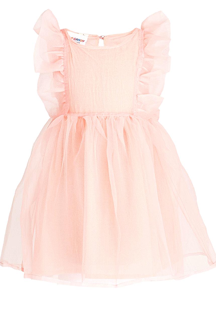 Pop Candy - Frill Detail Dress Peach