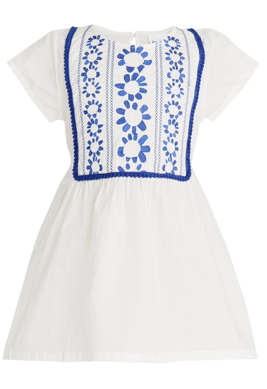 Pop Candy - Embroidered Dress White