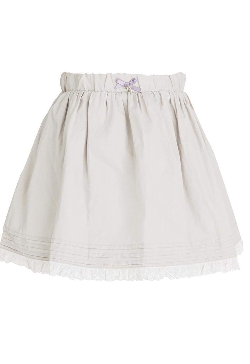 Pop Candy - Lace Trim Skirt Metallic