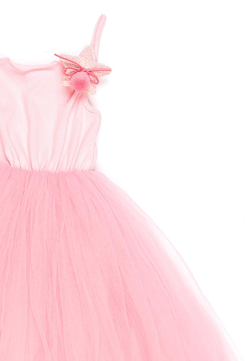 Pop Candy - Combo Mesh Dress Mid Pink