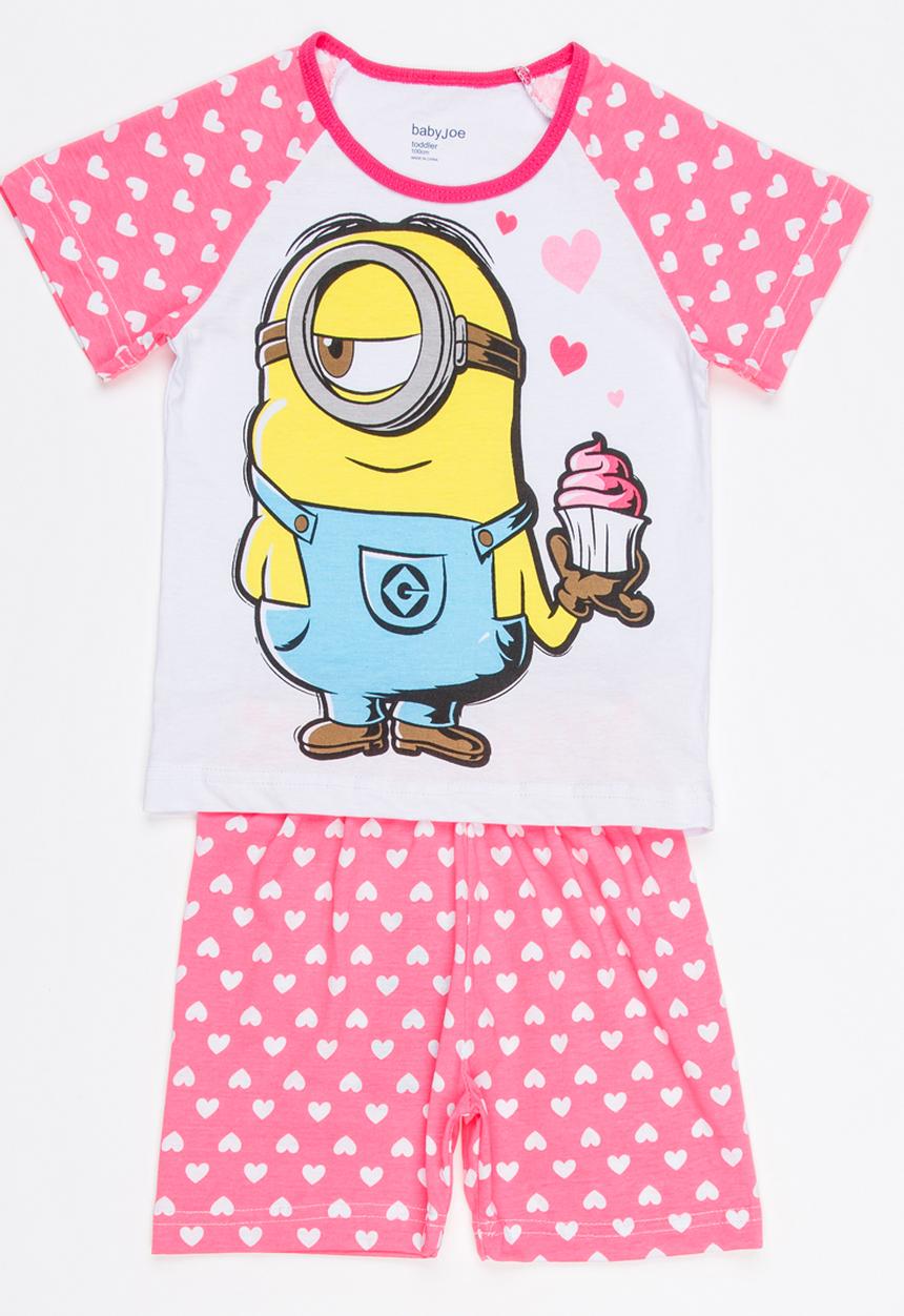 Pop Candy - Printed PJ Set Mid Pink