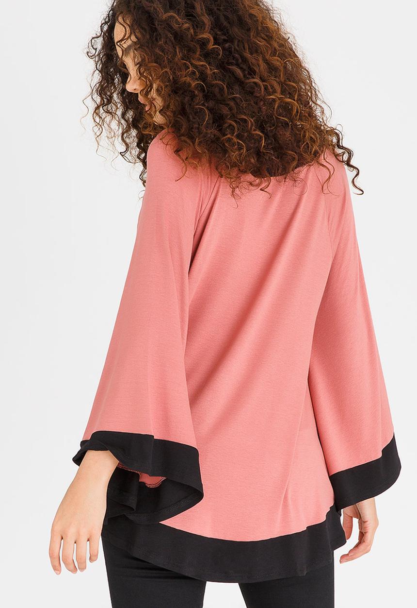 edit - Colourblock Batwing Top Pale Pink