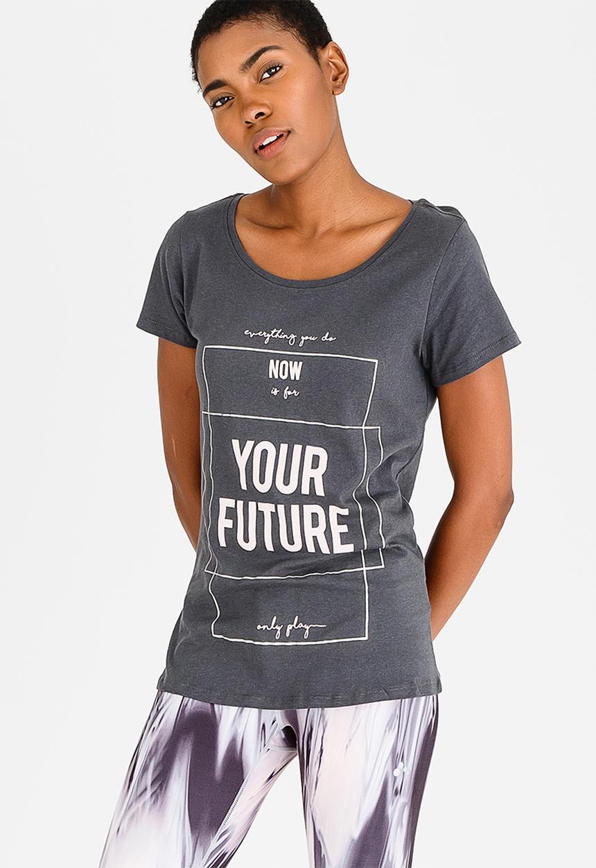 ONLY Play - Freja Short Sleeve Tee Dark Grey
