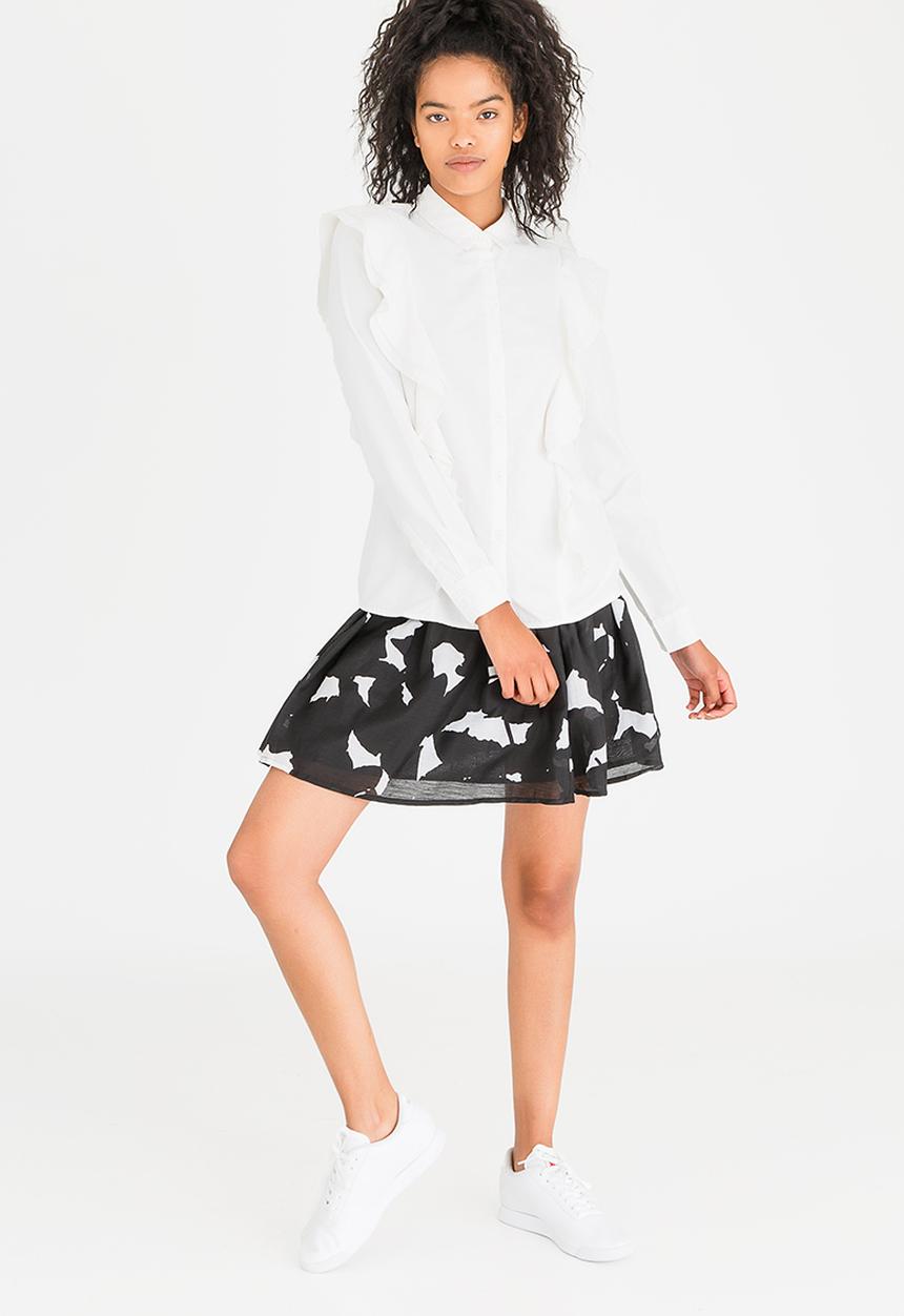 Pieces - Mawanna Frill Shirt White