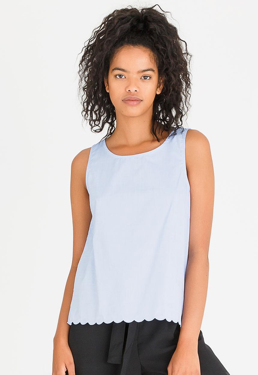 Pieces - Shelby Sleeveless Top Blue