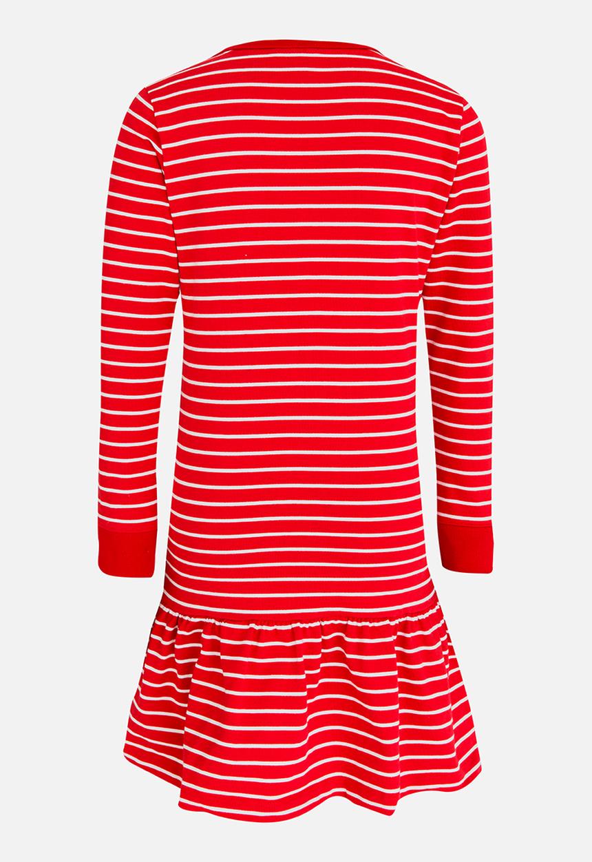 POLO - Alexis LS Striped Dress Red