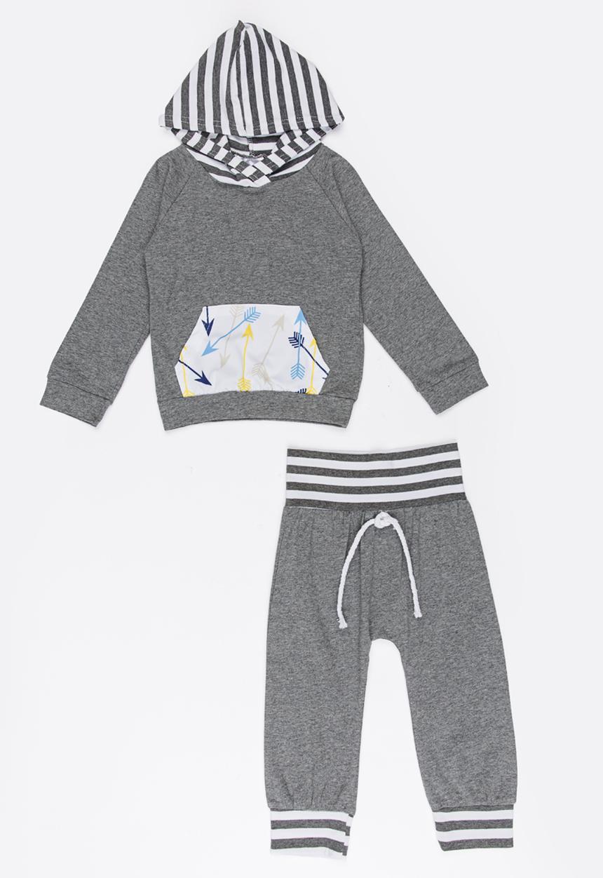 Pop Candy - Boys Printed Set Grey