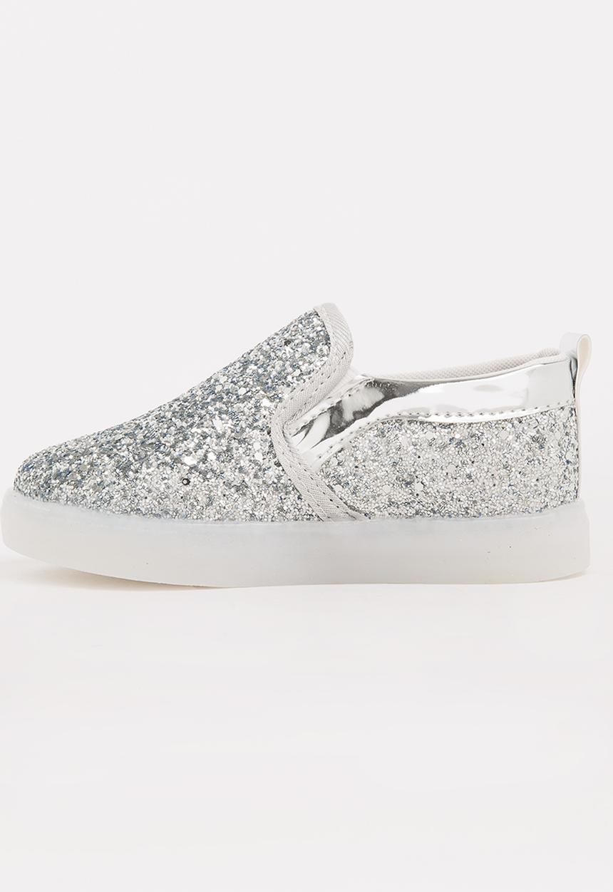 Pop Candy - Glitter Loafer Light Ups Silver