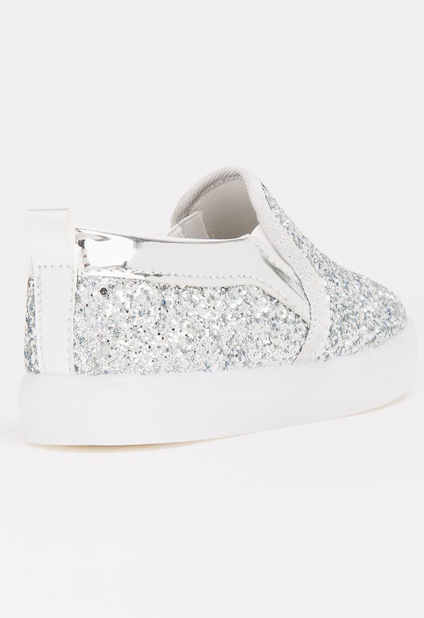 Pop Candy - Glitter Loafer Light Ups Silver