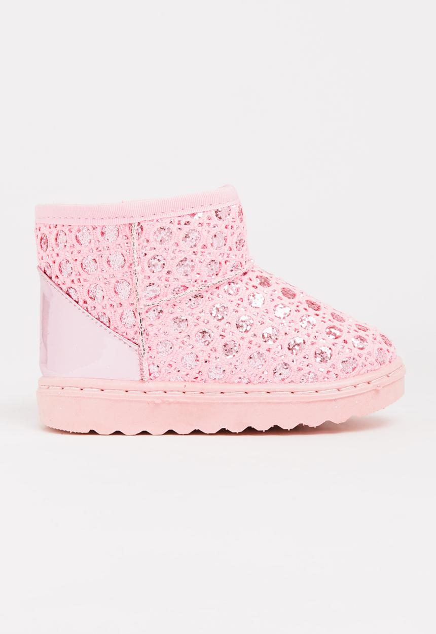 Pop Candy - Foil Print Boot Mid Pink
