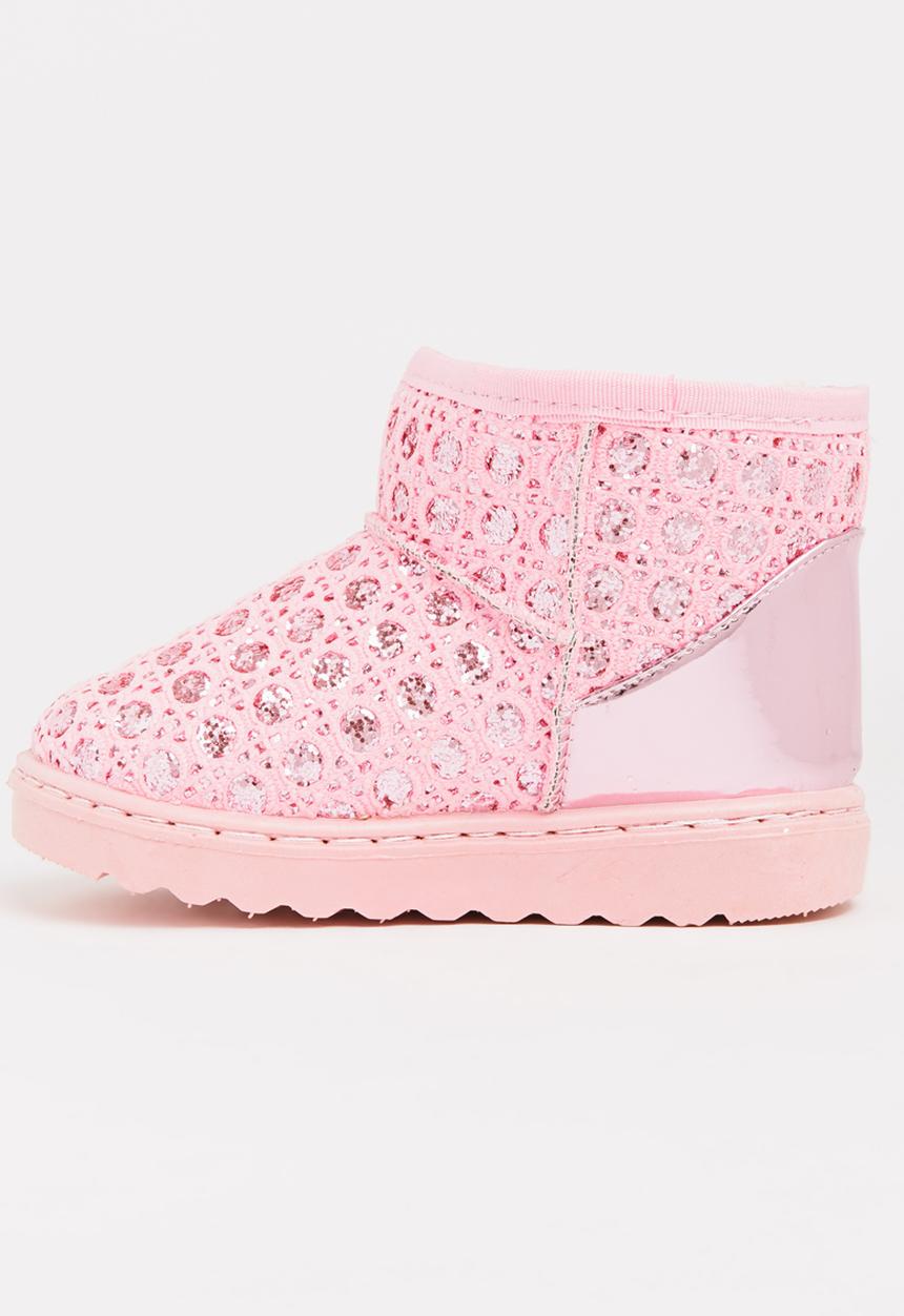 Pop Candy - Foil Print Boot Mid Pink