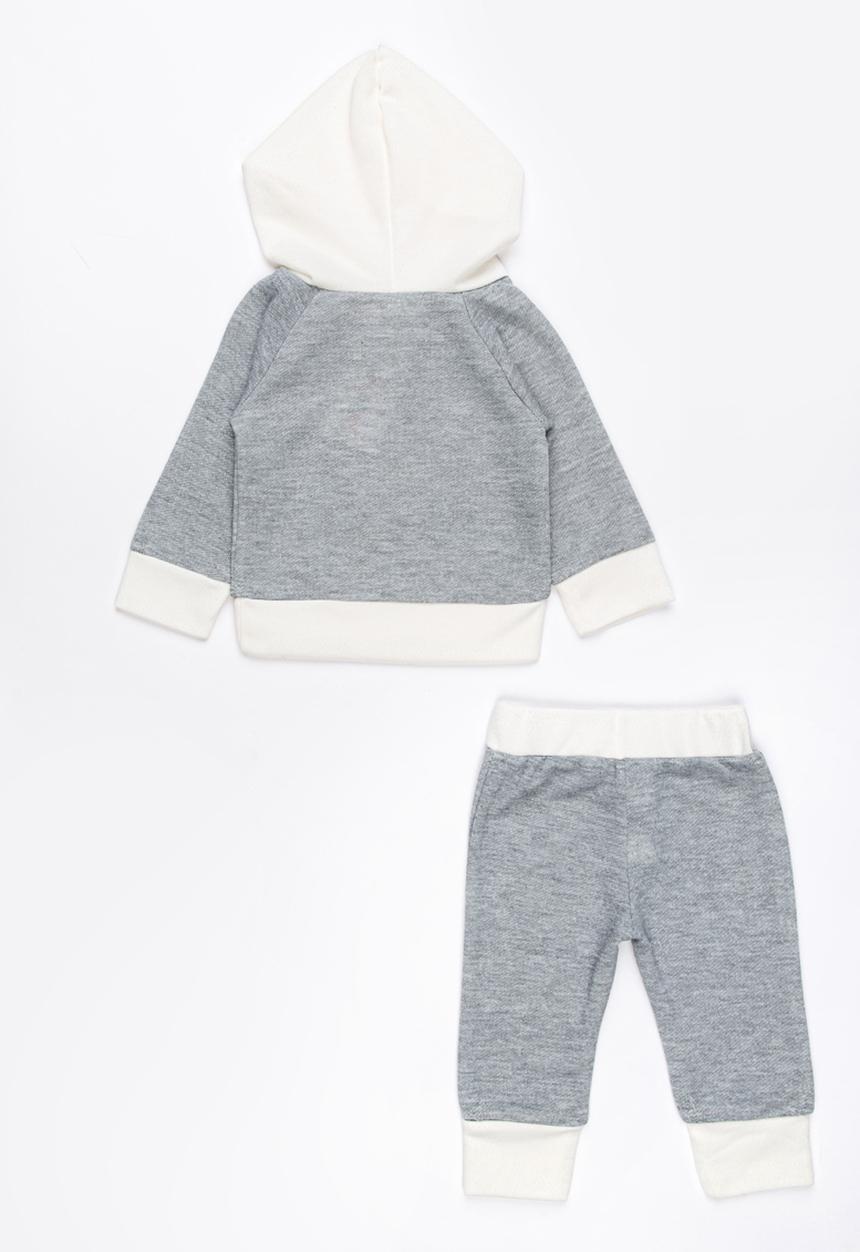 Pop Candy - Hoodie & Sweat Pant Set Grey