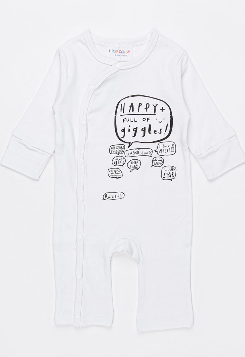 Pop Candy - Full of giggles bodysuit - white