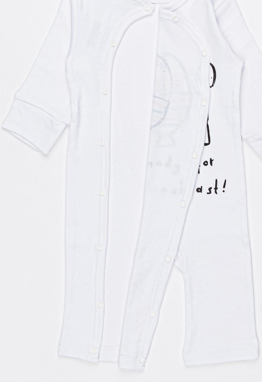 Pop Candy - Printed ready for breakfast bodysuit - white