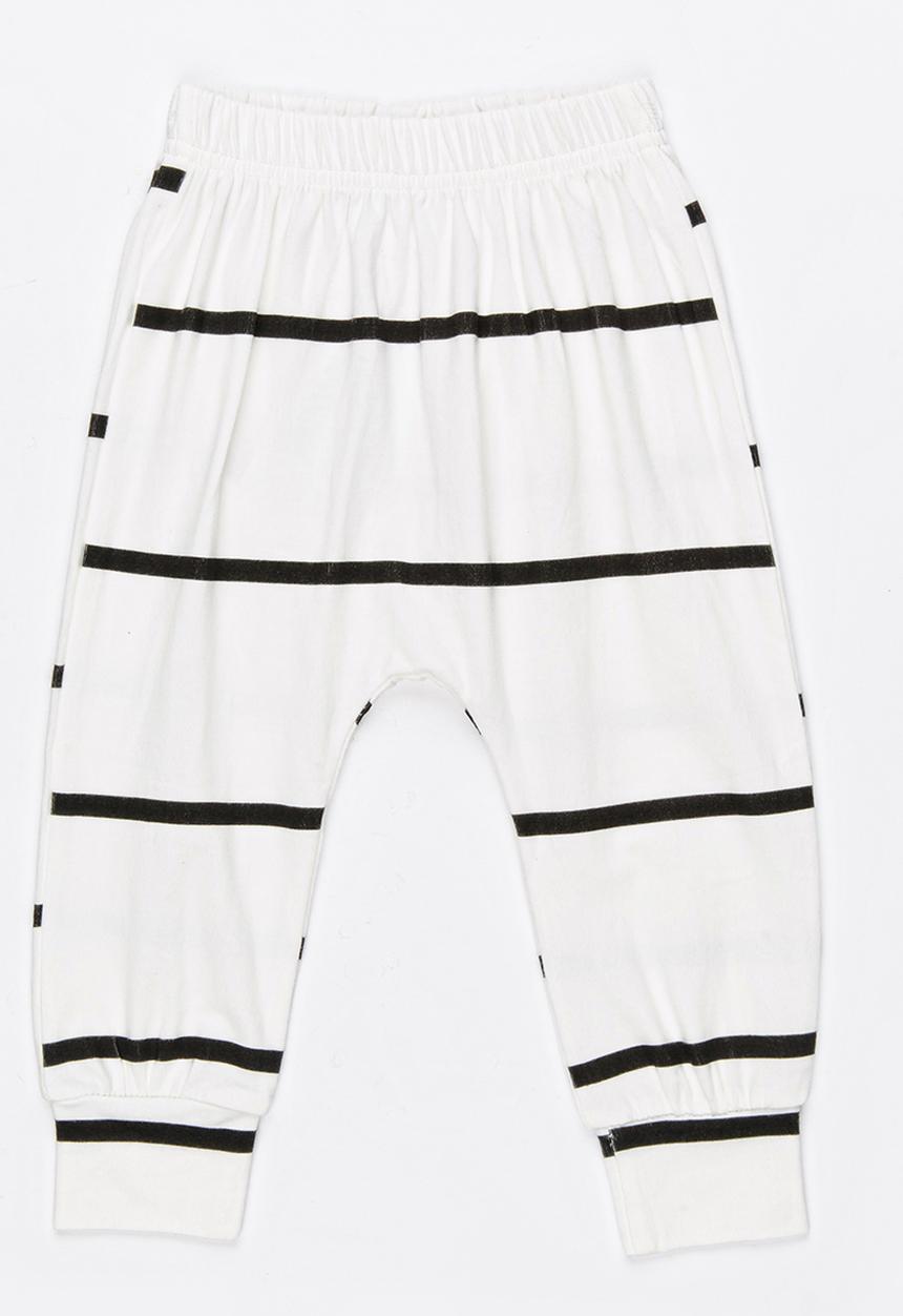 Pop Candy - Stripe Pull-On Pants Black and White