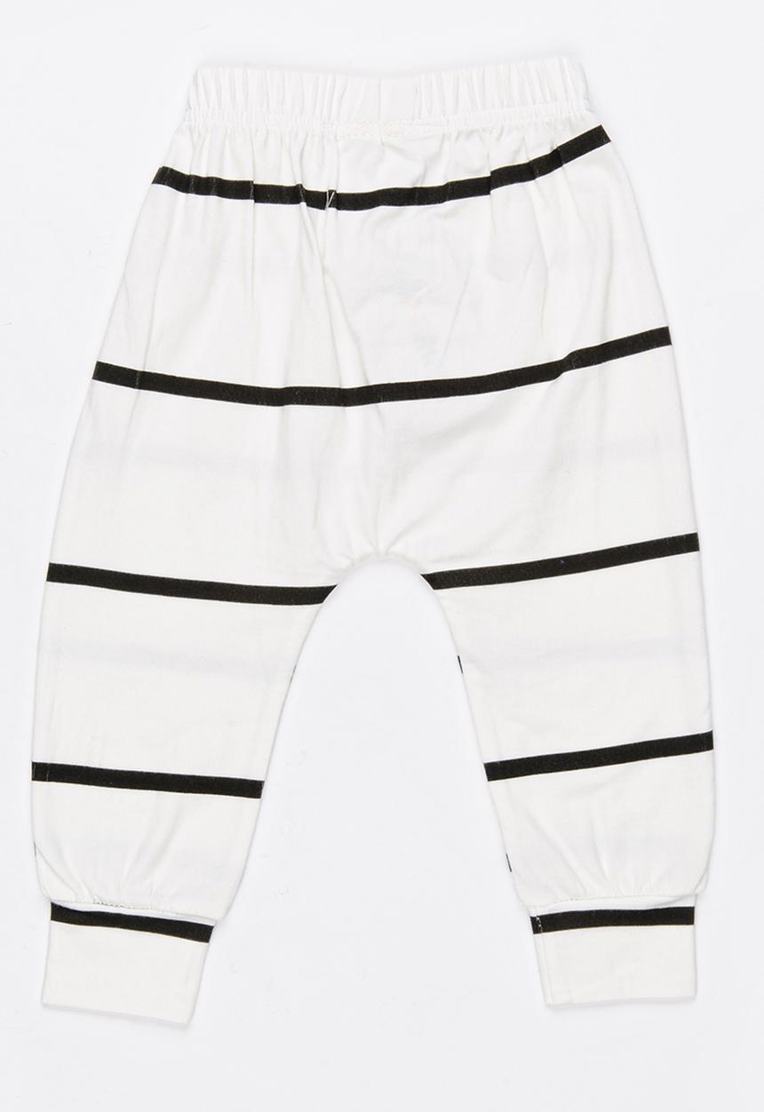 Pop Candy - Stripe Pull-On Pants Black and White