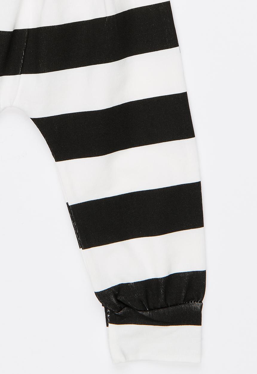 Pop Candy - Stripe Pull-On Pants Black and White
