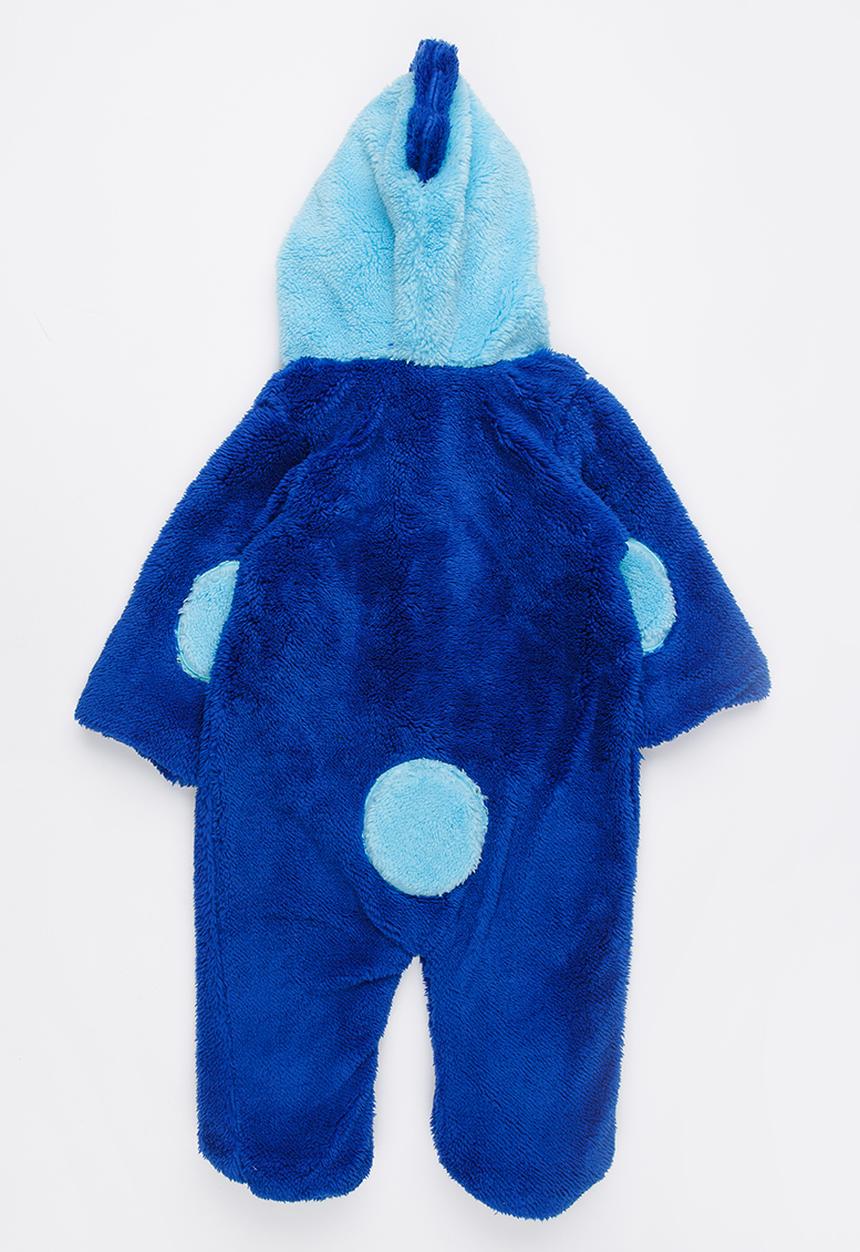 Pop Candy - Fleece Onesie with Embroidered Face Dark Blue