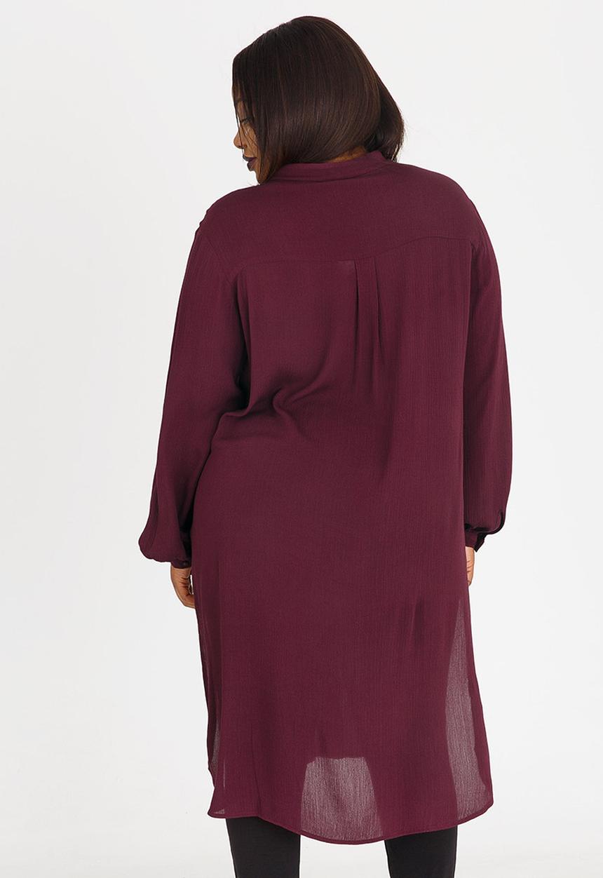 Marique Yssel - Judy Shirt Tunic with Embroidery Burgundy