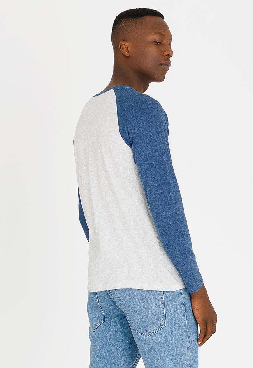 Brave Soul - Rasmus Crew Neck Raglan Top Pale Blue