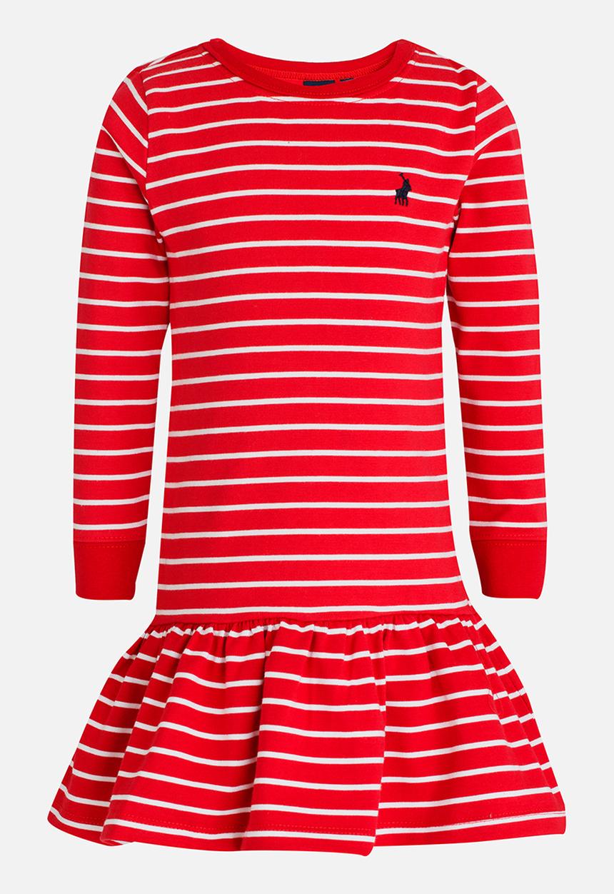 POLO - Alexis LS Striped Dress Red