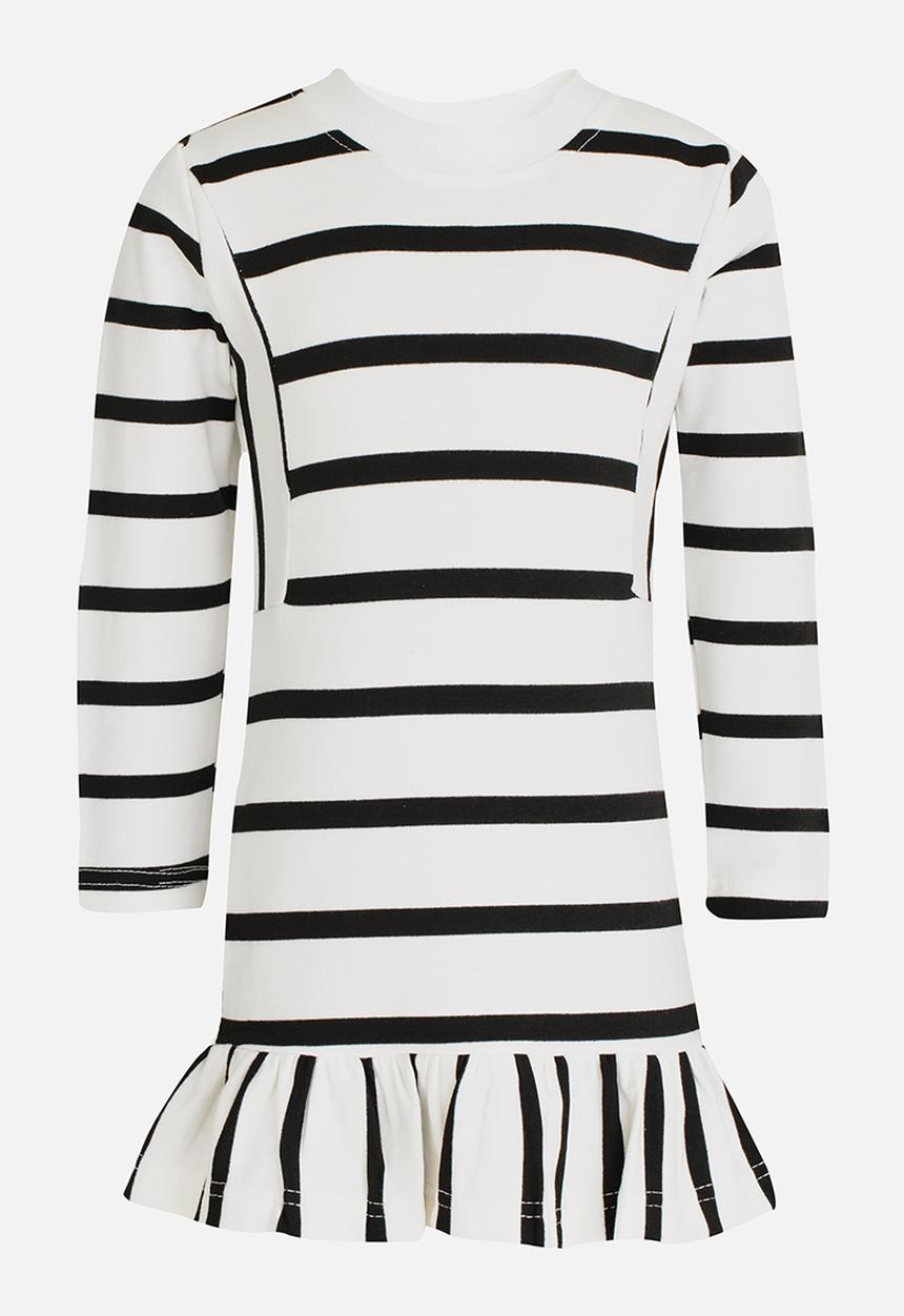 Pop Candy - Stripe Dress Black and White
