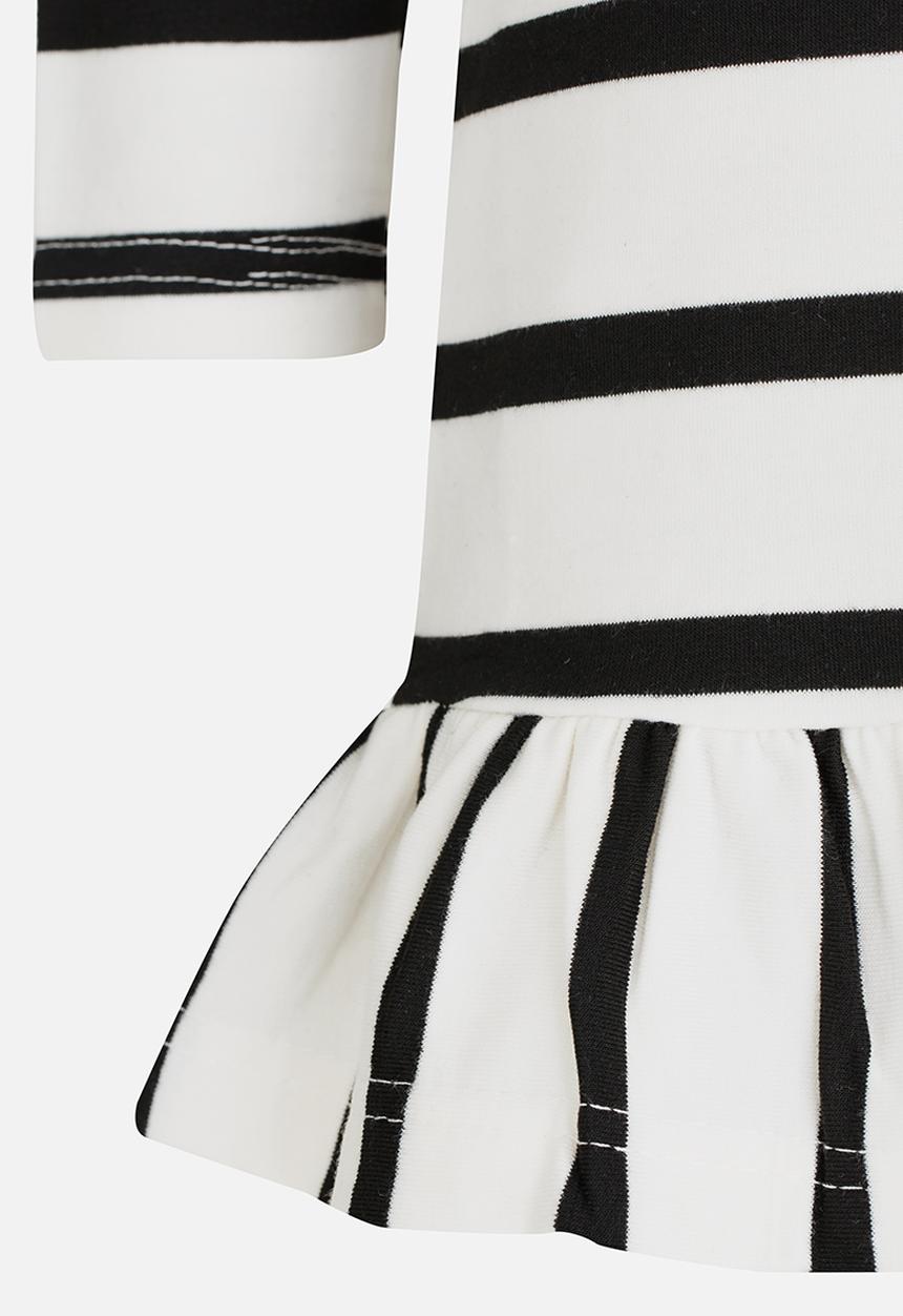 Pop Candy - Stripe Dress Black and White