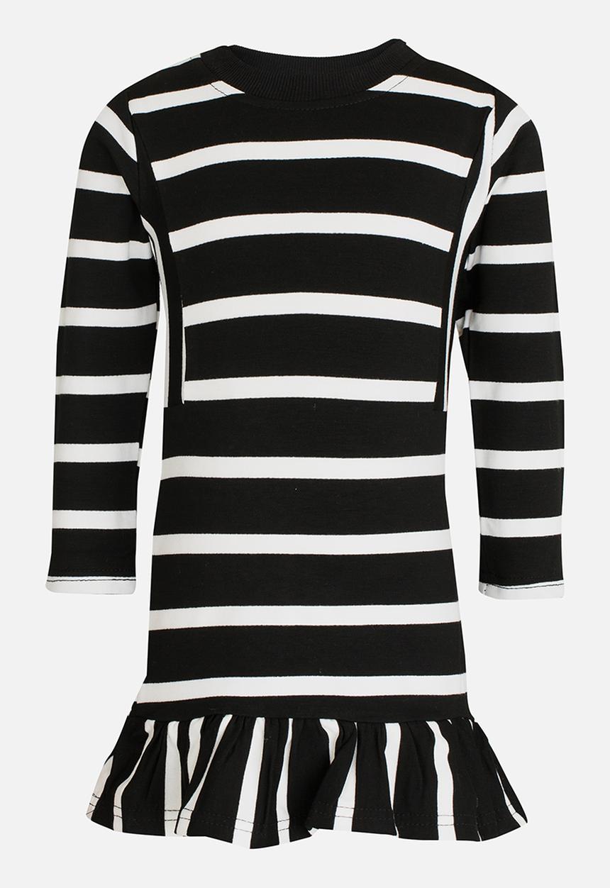 Pop Candy - Stripe Dress Black and White