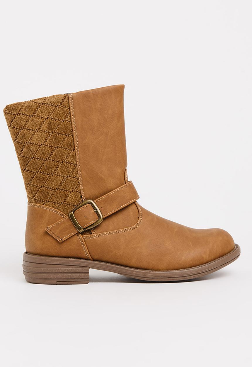 Rock & Co. - Boot with Buckle Detail Tan