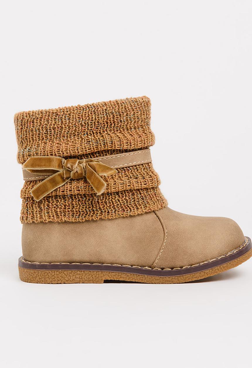 Rock & Co. - Bow Detail Boots Taupe