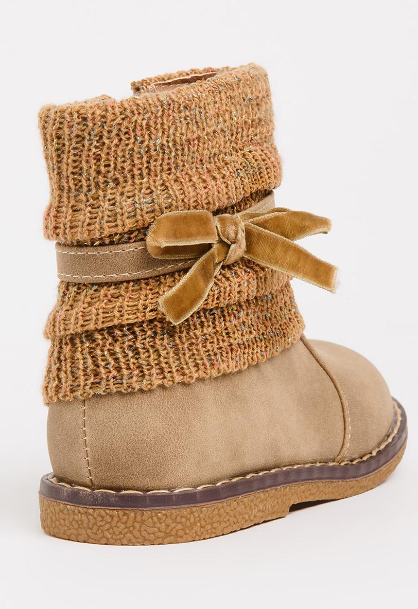 Rock & Co. - Bow Detail Boots Taupe