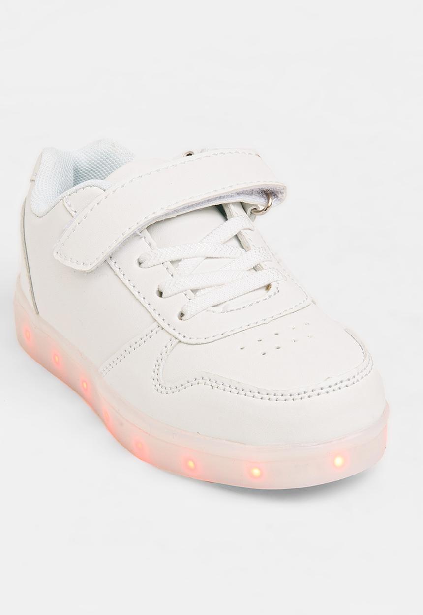Pop Candy - Light Up Rechargeable Sneaker White
