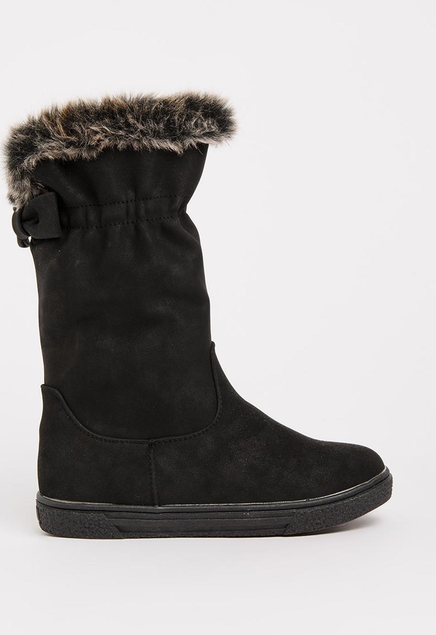 Rock & Co. - Boot with Fur Trim Black