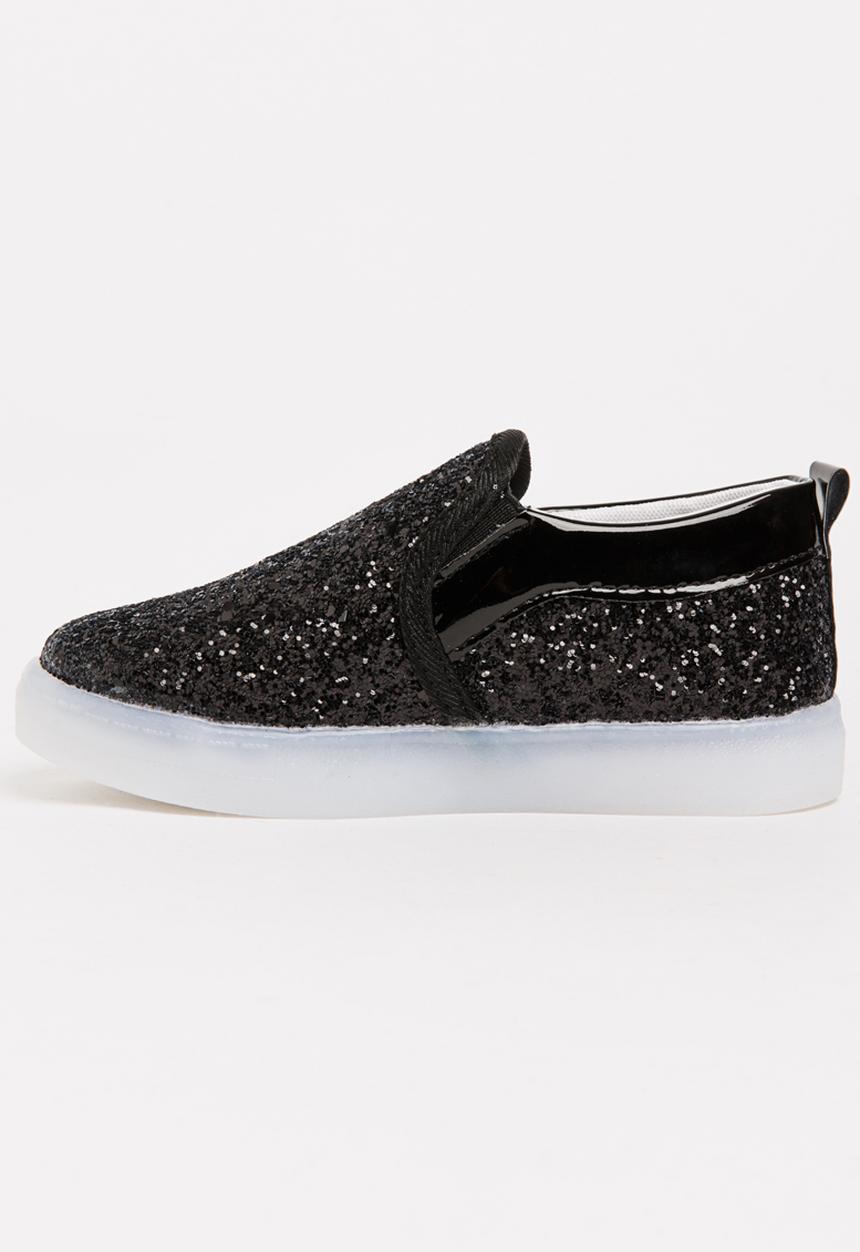 Pop Candy - Glitter Loafer Light Ups Black