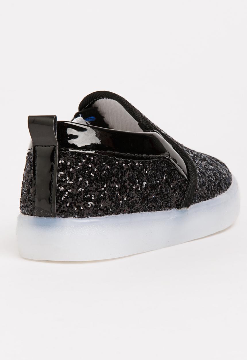 Pop Candy - Glitter Loafer Light Ups Black