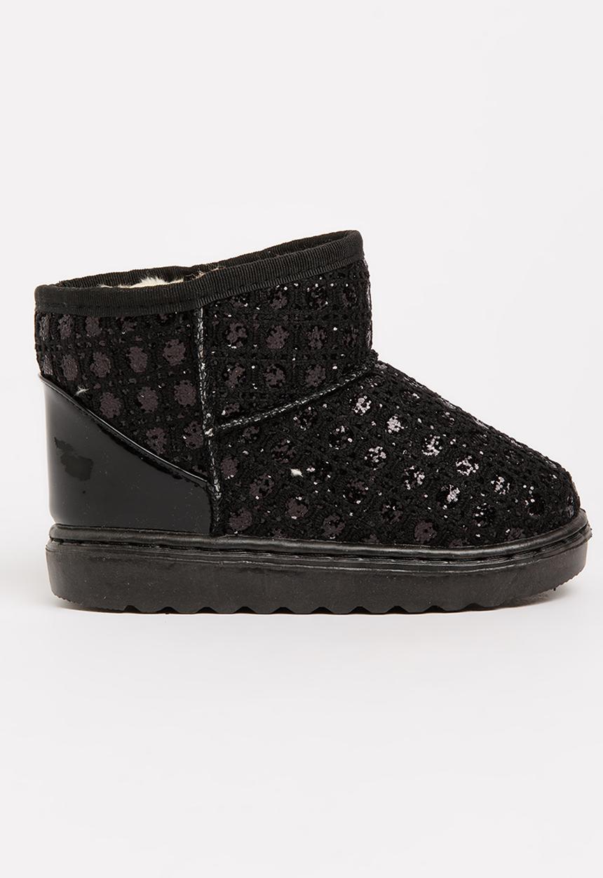 Pop Candy - Foil Print Boot Black