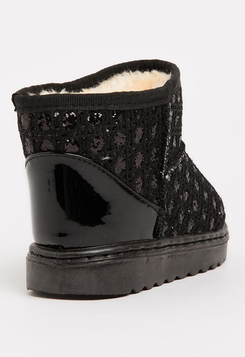 Pop Candy - Foil Print Boot Black