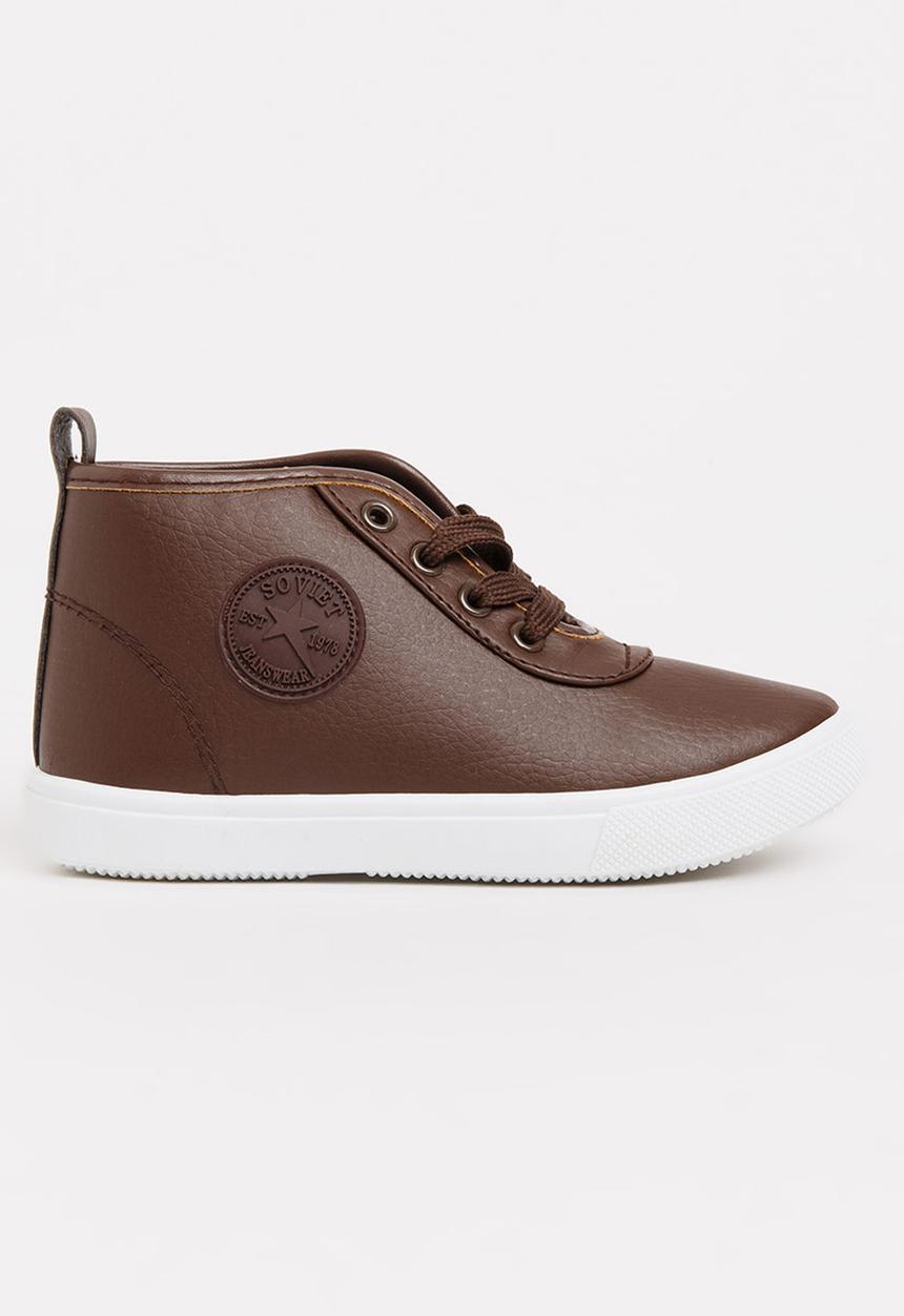 SOVIET - Callista Hi Cut Sneaker Brown
