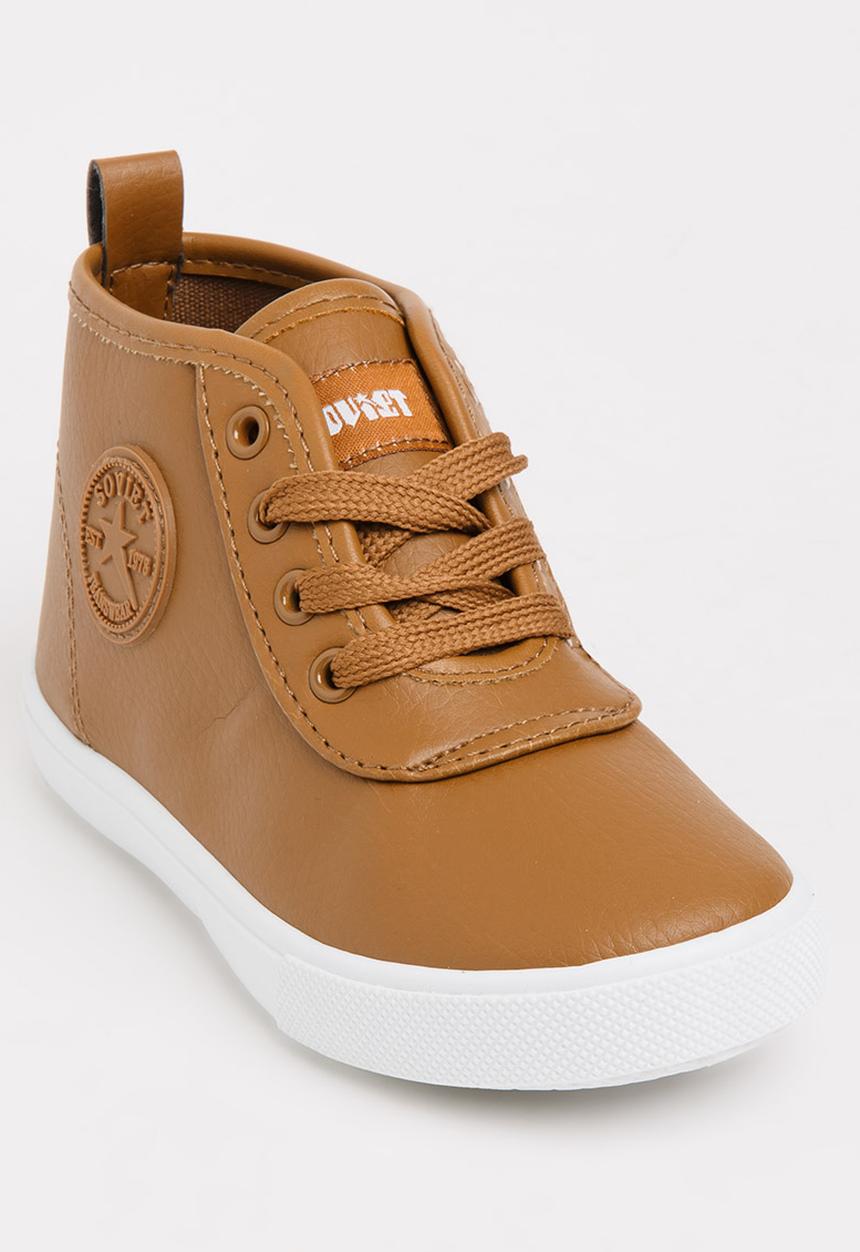 SOVIET - Callista Hi Cut Sneaker Tan