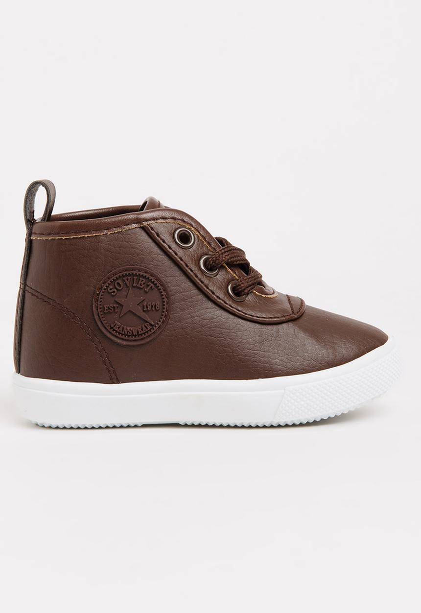 SOVIET - Callista Hi Cut Sneaker Brown