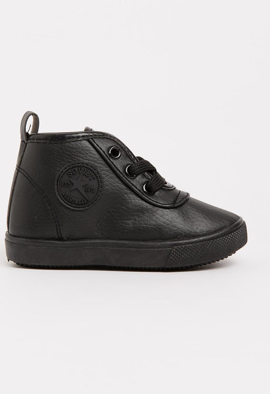 SOVIET - Callista Hi Cut Sneaker Mono Black