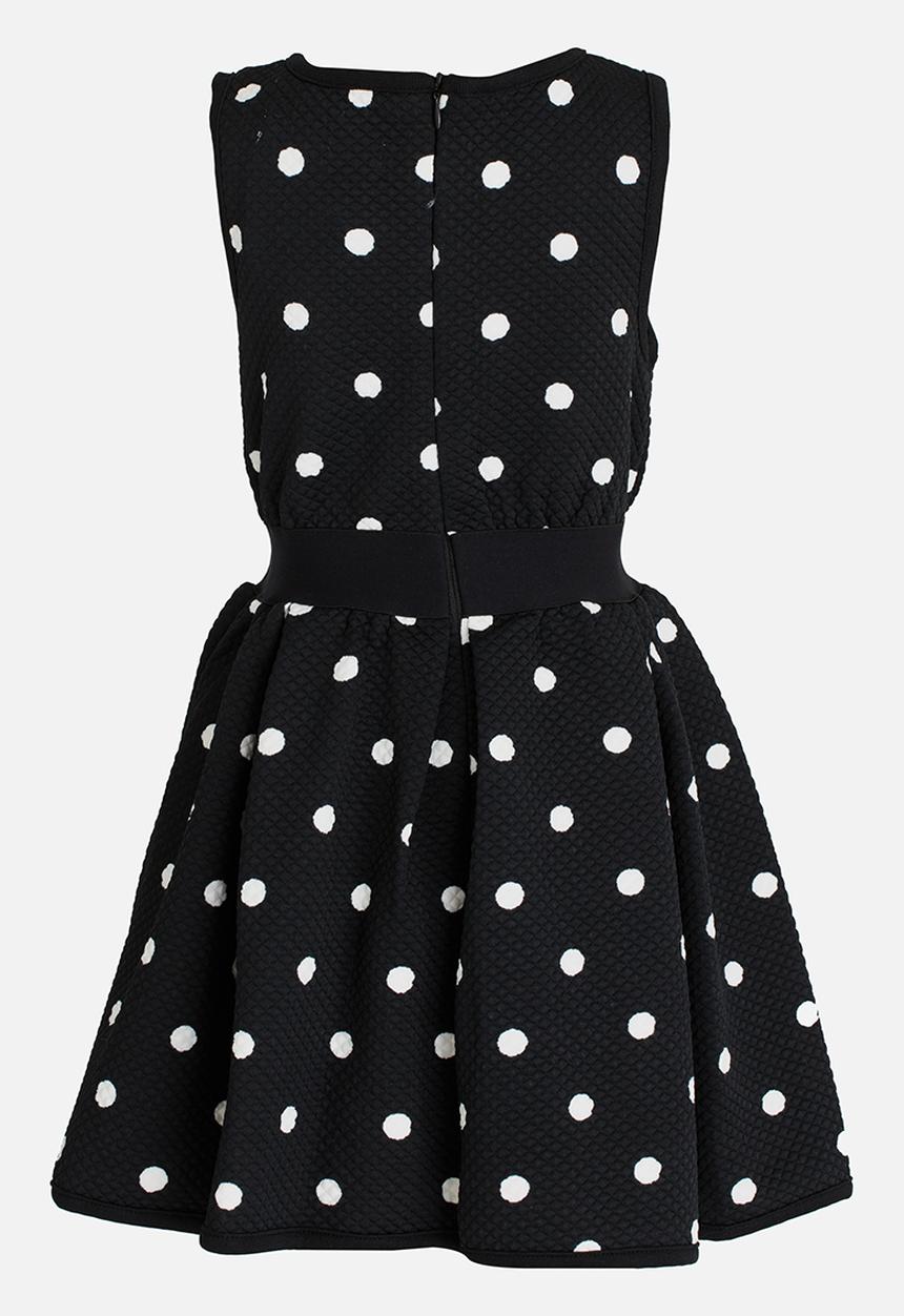 MINOTI - Quilted Dress with Full Box Pleat Black