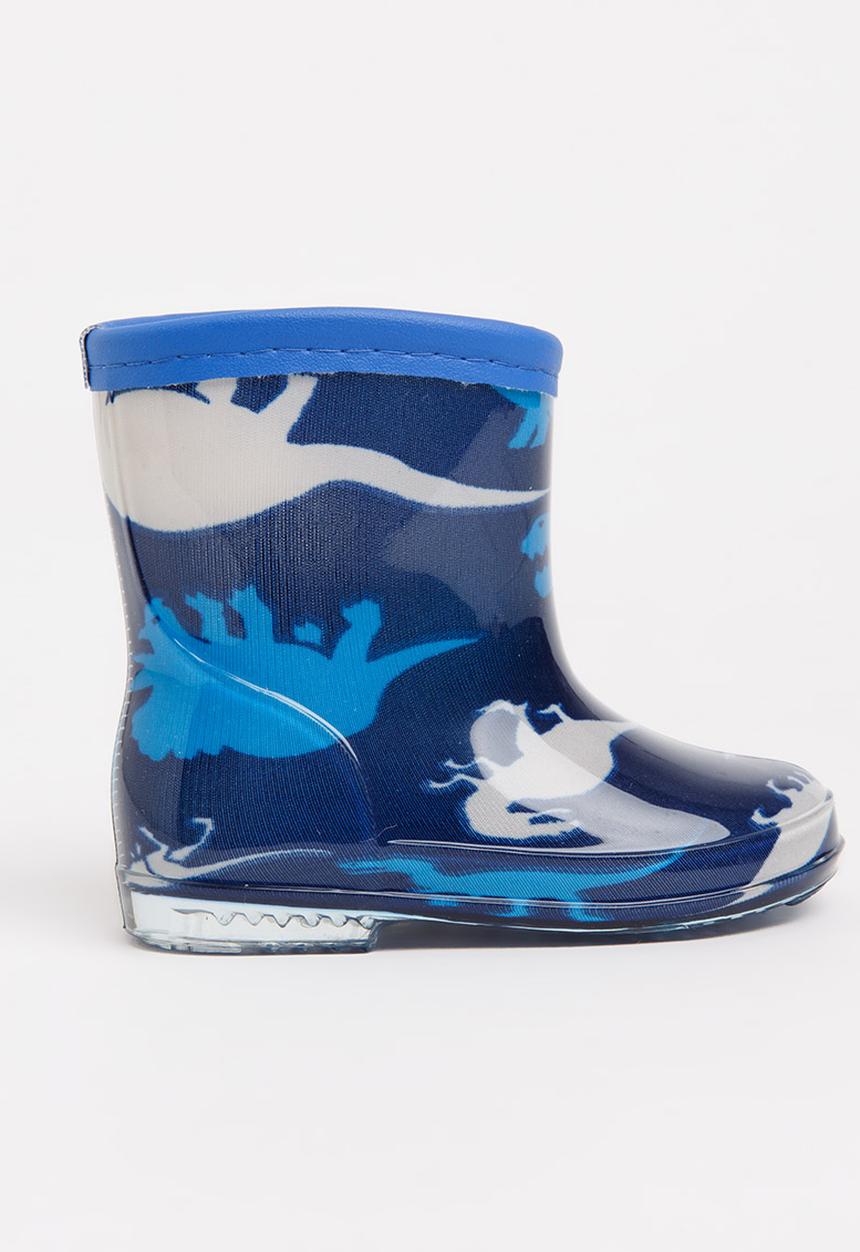 Pop Candy - Dinosaur printed boot - blue