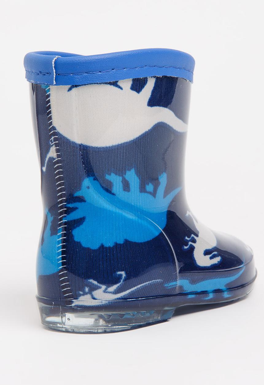 Pop Candy - Dinosaur printed boot - blue