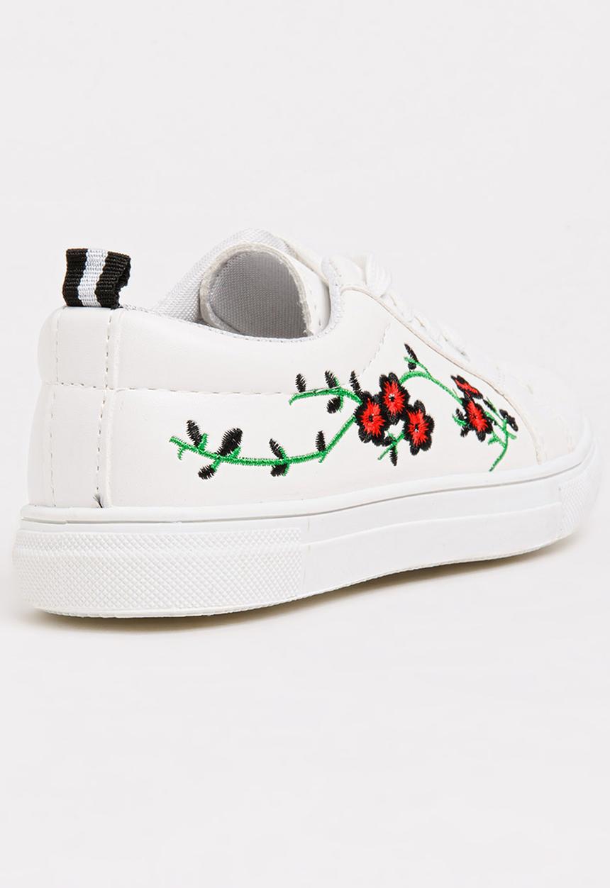 Pop Candy - Embroidered Sneaker White