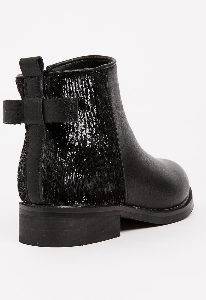 Pop Candy - Girls PU Ankle Boot Black
